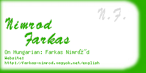 nimrod farkas business card